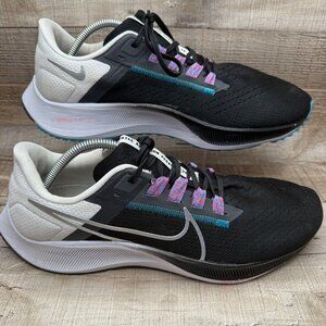 Nike Black and White Sneakers with Purple Accents